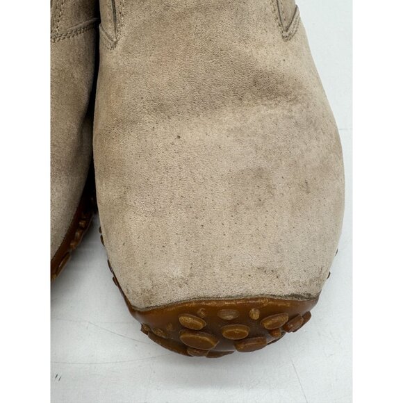 Merrell Womens Snow Mocs Suede Sheepskin Shoes Size 7 Beige Performance Footwear - Picture 11 of 14